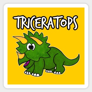 Doodle Triceratops Dinosaur Herbivorous Jurassic Kids Funny Sticker